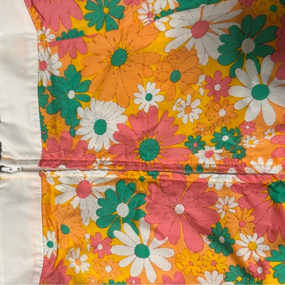 Smak Parlour Floral Skirt - Orange and Green - Picture 4 of 4